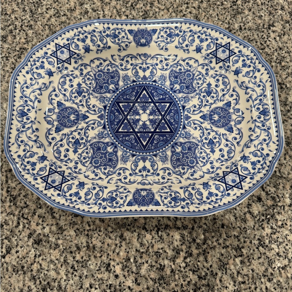 Blue Room (Judaic Collection) Oval Serving Platter